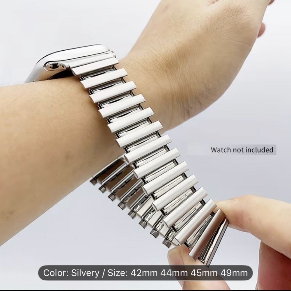 Silver Metal Watch Band for Electronics Wearables